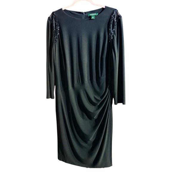 Ralph Lauren Dresses & Skirts - Ralph‎ Lauren Black Long Sleeve Dress Sz 16